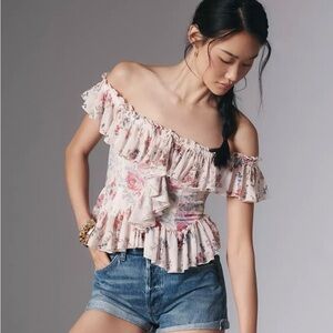 Anthropologie Off-The-Shoulder Mesh Top
Retail $88